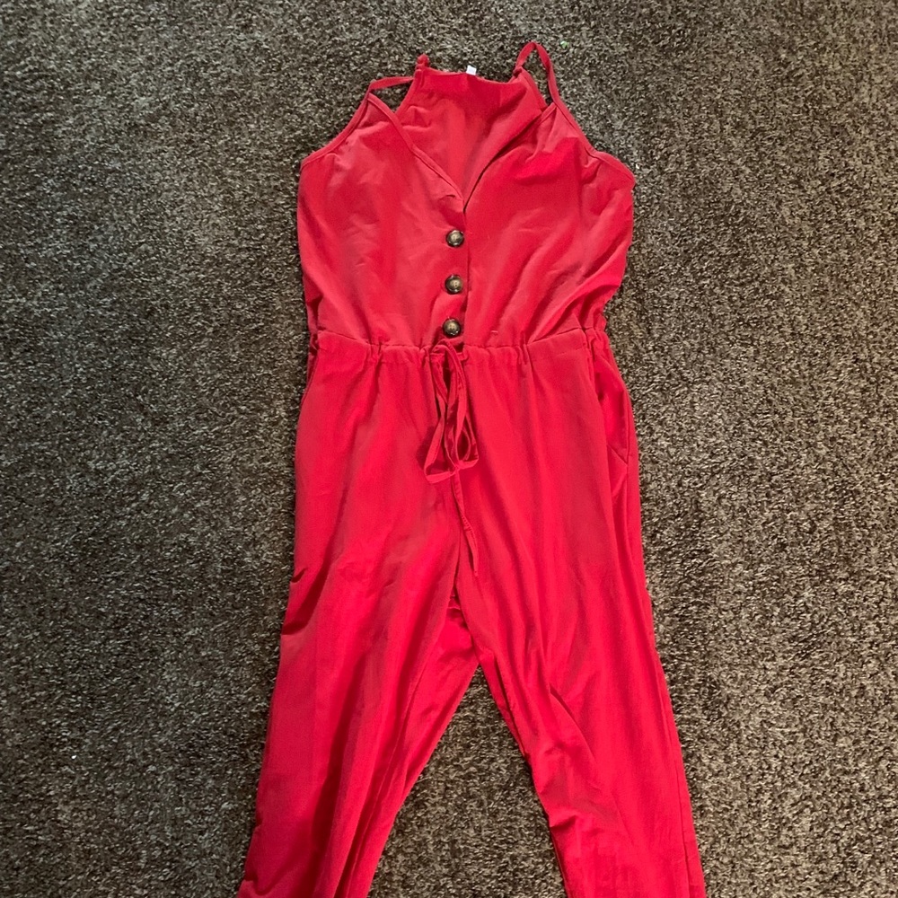 Red jumpsuit